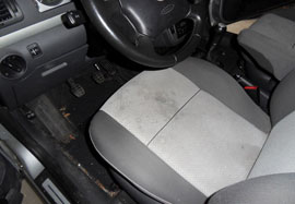 Innenraumreinigung vorher / nachher