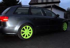 Felgenreparatur vorher / nachher