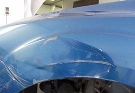 Lackreparatur vorher / nachher